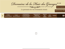 Tablet Screenshot of lahaiedesgranges.fr